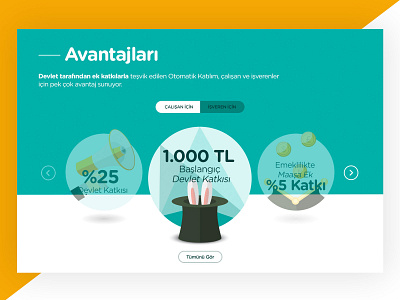 AvivaSA Otomatik Katılım insurance company slider tab typography ui web design