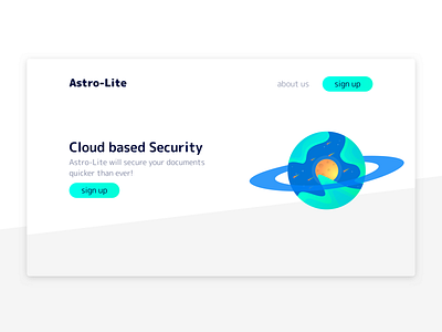 Astro-Lite concept illustration landing page ui ux web web design