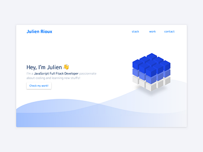 My Portfolio Design developer full stack isometric javascript landing page portfolio ui ux web design