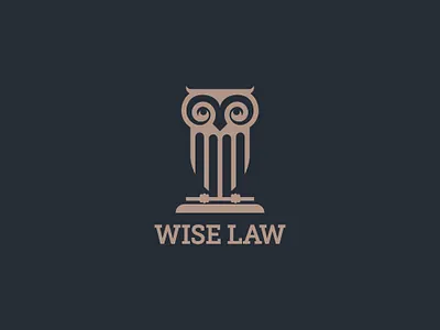 Wise Law animal bank banking bird brand branding column combination knowledge law law firm law office lawyer lawyer logo logo owl wisdom