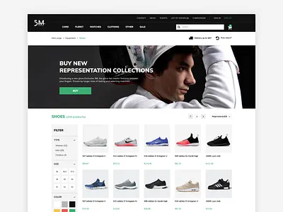 5M fencing - catalog cart catalog catalog design clean clothes ecommence eshop fencing product shoes shop shopify store ui ux wear white