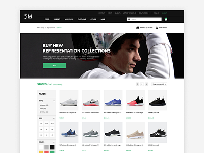 5M fencing - catalog cart catalog catalog design clean clothes ecommence eshop fencing product shoes shop shopify store ui ux wear white