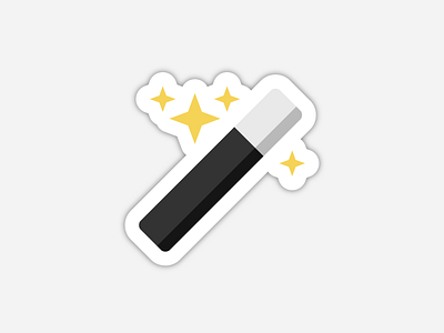 Magic Wand Sticker illustration sticker