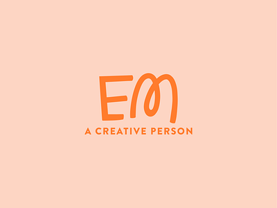 Personal Brand brand branding em emily identity logo name orange personal brand pink portfolio