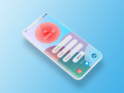 Sign Up page for social network, messenger, etc. daily 100 daily ui 001 design iphone x ui ui design ux ui ux design vector art