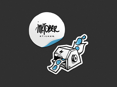 Inktober 2018 - Sticker character icons inktober modern monster sketch sticker streetart