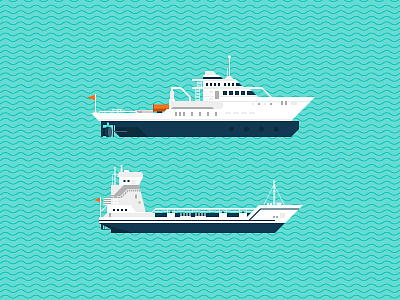 Flat Ship Illustration part 2 design flat illustration vector