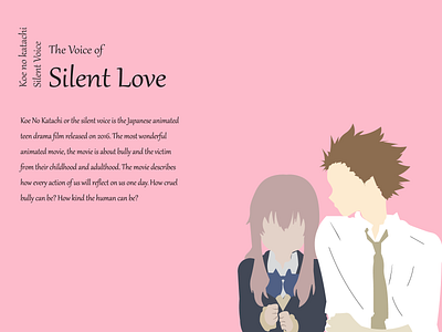 A Silent Voice - Appreciation Design anime art blue brand clean design design agency flat icon identity illustration illustrator lettering love manga minimal print type typography vector