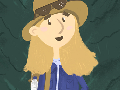 Character Design blonde hair character hiker hiking self portrait