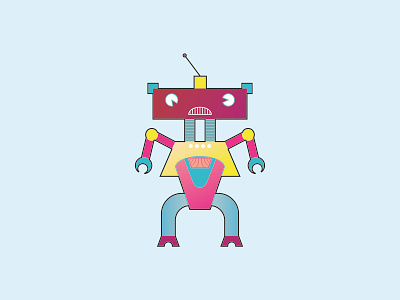 Robot Illustration design gradient gradient design gradients illustration vector