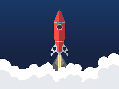 Inktober- Day 11- Rocket 2d adobe adobe illustrator challenge design flat flat illustration graphic design illustration illustrator inktober inktober2018 rocket vector