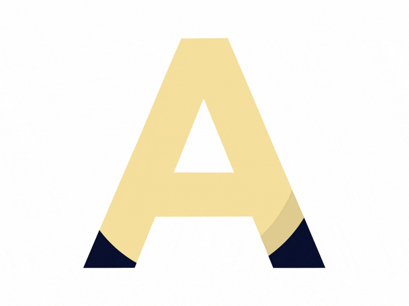 A is for Astronaut (Type Challenge) astronaut flat design flat animation flat art gif moon space space exploration type type animation type art type challenge type daily