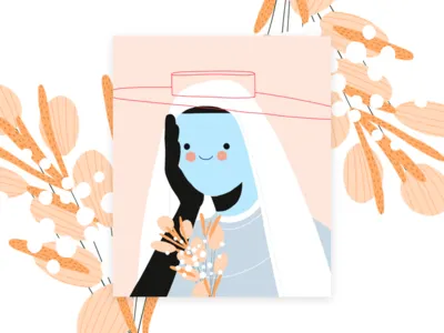 Penny for Your Thoughts character design flower illustration penny