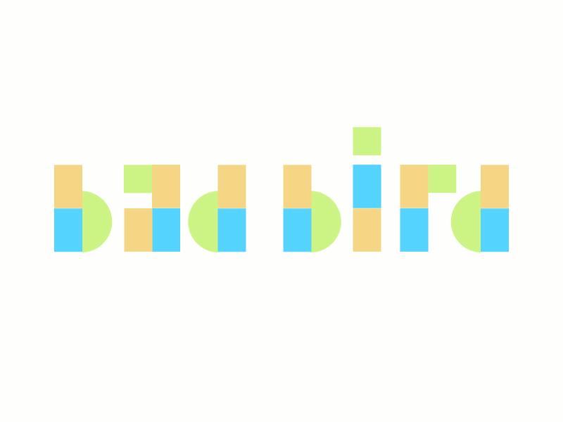 Bad Bird 2d adobe ae after effects aftereffects animation calligraphy design flat illustration lettering logo simple typography