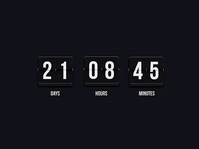 Flip Clock - #dailyui 014 014 3d adobe cc adobe xd clock countdown daily ui design flip madewithadobexd ui