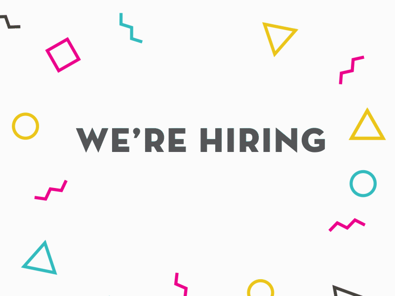 We're Hiring job motion designer were hiring