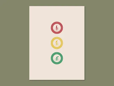 Stoplight, Rider! Screen Print Variant 2018 3 art bike color crank cyclist design illustration light matt minneapolis minnesota poster print rider screen stop sullivan