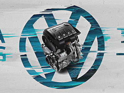 Volkswagen | Look Development 04 blue car clean distortion futuristic glitch minimal pixelsort styleframes typography