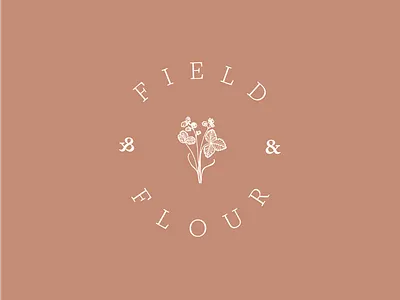 Field & Flour Bakeshop ampersand bakery branding design flour flower icon illustration logo typography