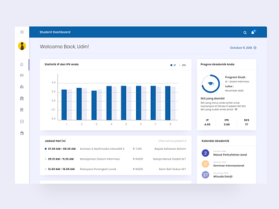 Student Dashboard Redesign blue dashboad dashboardui design ui uidesign userexperience userinterface ux uxdesign web