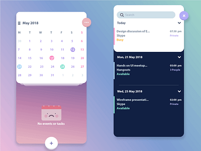 Calendar App Design 2 design ui ux