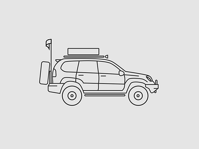 Lexus GX470 illustration lexus lexusgx470 line art outline outline icon overland overlandr suv