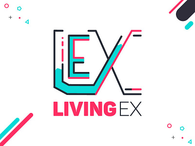 Lex abstract brand design illustration logo psd