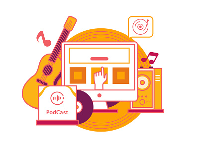 PodCast music design 品牌 商标 设计