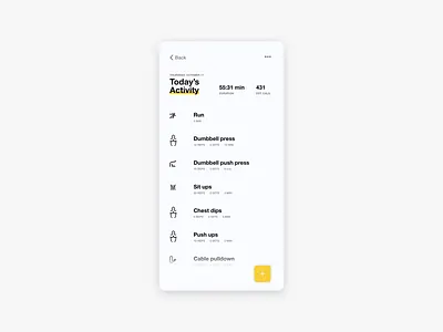 Daily UI #41 - Workout tracker 041 dailyui ui workout