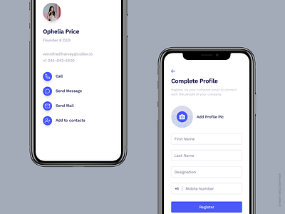 Created Using Cleanmock app clean cleanmock design flat form minimal profile sketch ui ux