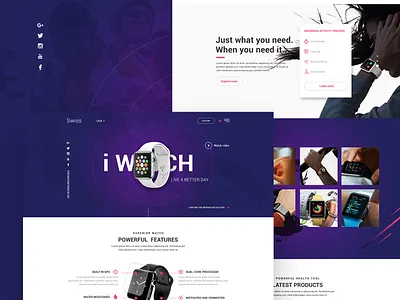 watch ecommerce store design ecommerce homepage online shop smart watch ui ux watch website