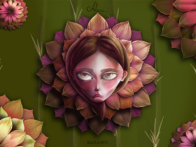 Morrita del cactus cactus characterdesign colorful creepy creepygirl digitalart digitaldrawing digitalpainting flowerillustration green illustration illustrator photoshop surrealism wacom