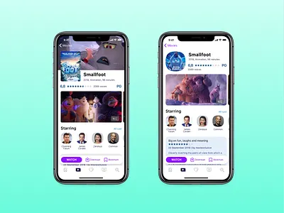 Movie screen - two options app cinema design ios iphone mobile movie movies ui ux
