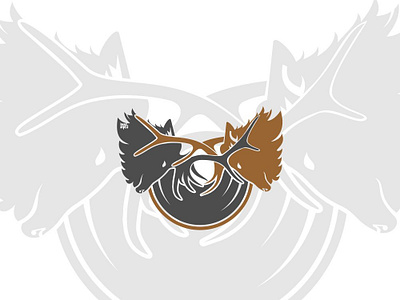 Dribbble Deerfight Mark Logo animal branding brandmark character deer deer logo deerfight fight graphic graphicdesign icon illustration logo logogram logomark mark symbol vector wild