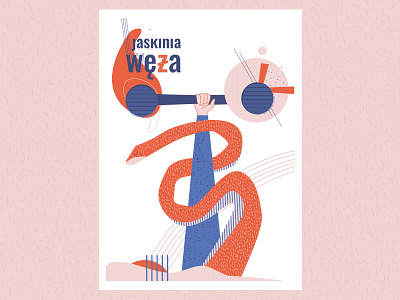 snake art athlete illustration poster snake
