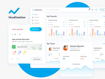 Vendimation - Business Dashboard admin admin dashboard analog analyse b2b business app control panel crm dashboard ui flat minimal website dashboard funnel gradient rent inspiration lms management material mobile system web website dashboard