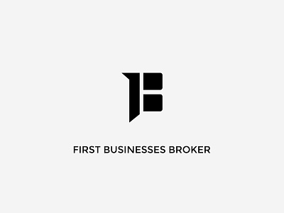 first businesses broker branding design flat illustration logo typography vector