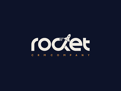 Rocket branding design flat illustration logo typography vector