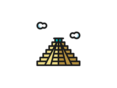 Mayan pyramid graphic art graphic design graphics icon icon design iconaday illustration line icon mayan pyramid pyramid sketch vectober vector vector art