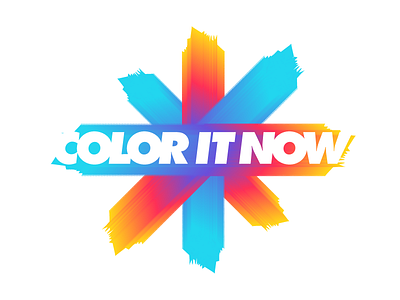 Color It Now art color identity logo move paint powerfull run splash unused wordmark