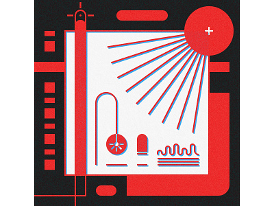 Red Abstract abstract affinity art design geometric illustration simple