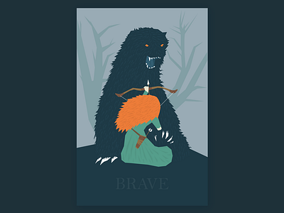 Brave Girl design illustration