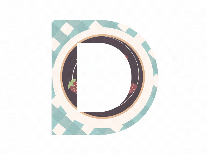 D Is For Dessert cake cakes debut debut shot dessert flat design flat animation flat art gif hungry loop looped type type animation type art type challenge type daily