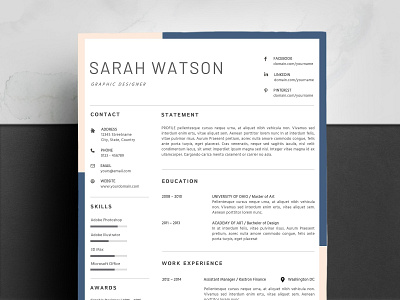 Ms. Word Resume Template a4 clean resume creative resume curriculum vitae cv cv template design doc minimal minimal resume modern modern cv modern resume professional professional resume resume resume template template us letter word template