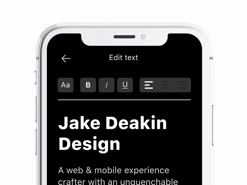 Align Text align animation edit text icon illustration interaction invision invision studio invisionapp invisionstudio ios ixd