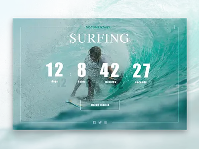 Countdown Timer - DailyUI #014 🏄‍♂️ count down countdown countdown timer daily ui daily ui 014 daily ui challange dailyui design desktop invision invisionapp sea surf surfing ui
