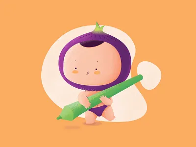 BabyOnions baby boy colors illustration illustrations onions vegetables