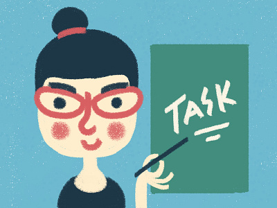 Teacher character design children art digital art digital brush illustration