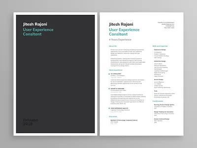 Resume Shot 2018 brand design letter minimalist resume resume cv resume design resume template ux ux ui ux design
