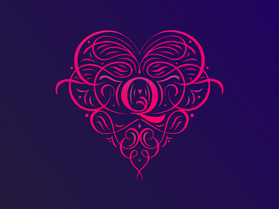 Queen of Hearts heart procreate queen queen of hearts typography